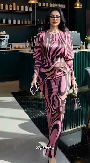 This Pink & Black Bodycon Maxi Dress Is Pure 🔥🔥 Viral Energy! #fashion #ootd #outfitideas