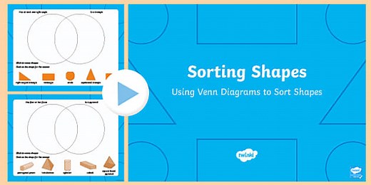 Sorting Shapes in a Venn Diagram PowerPoint