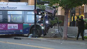 11 taken to hospital after Sound Transit bus crashes into retaining wall in Seattle