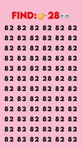 Try to find the odd number 28 with in 5 second 👀#youtubeshorts