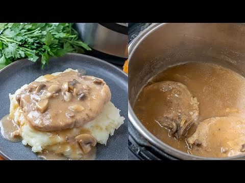 Instant Pot Pork Chops with Mushroom Gravy