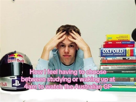Choosing Between Studying and Watching the Australian GP