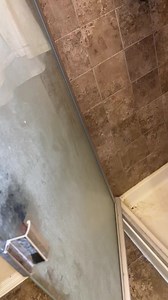 2.8K views · 58 reactions | Another one! Cleaning my clients shower using Scrub Daddy power paste ! I don’t know another product that makes it easier than this! #glassshowerdoor #scrubdaddy #powerpaste #beforeandafter #housecleaner | KeeksCleaning | Facebook