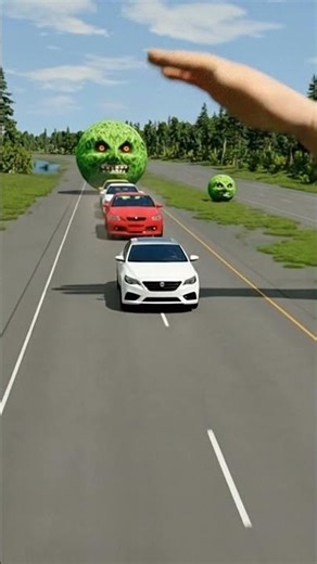 Big & Small Cars vs Giant Hand Slap | BeamNG.Drive