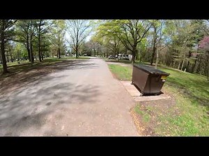 Riding my Lectric XP through Dam West Campground at Carlyle Lake in Illinois