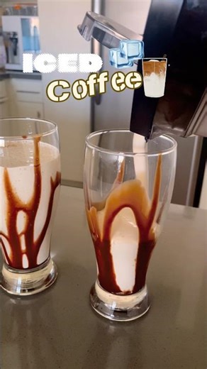 Iced Coffee ASMR ☕🧊milk + hershey + honey + ice + coffee #icedcoffee #coffee #asmr #trending #fyp