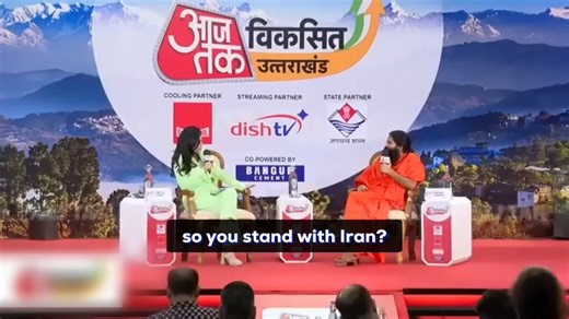 Pro-BJP Indian Saint Baba Ramdev in a rare show of solidarity with Iran from India's ruling party support base
