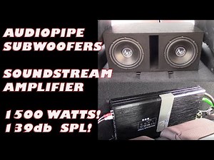 Car Audio Audiopipe 12" - TSPP312D4 subwoofers and Soundstream BXA1-7500D amplifier test. [SPL Test]