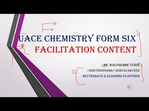 UACE CHEMISTRY FACILITATION FORM SIX 2025