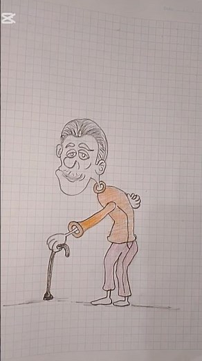 How to Draw a Funny Old Man with a Cane – Easy Cartoon Character Tutorial (Step-by-Step)#usa #draw