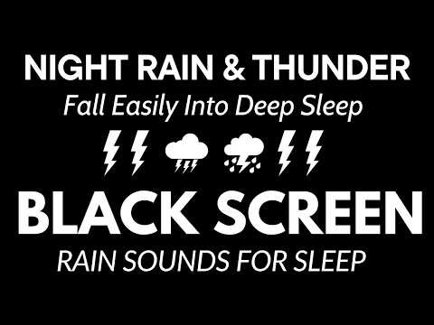 Rain Sounds for Deep Sleep Continuous Heavy Rain in Total Darkness for Relaxation Study