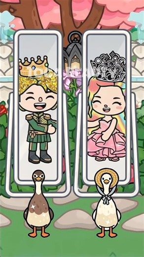 Princess and prince who were magically turned into ducks #tocaboca #tocalife #tocalifeworld #shorts