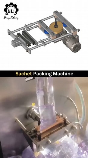 Sachet Packing Machine🔥 #solidworks #gear #design #machinedesign #mechanicalengineering | 3D Design Library
