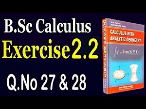 B.Sc Calculus, Exercise 2.2 (Q.No 27 & Q.No 28)|| Differentiation ||