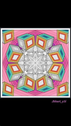 "Mesmerizing 3D Optical Illusion | Colorful Geometric Pattern Art"