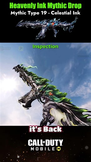 Mythic Type 19 - Celestial ink Inspection +iron + Kill effect Shorts 2026 | Heavenly Ink Mythic Draw