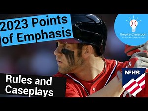 2023 NFHS Baseball Points of Emphasis