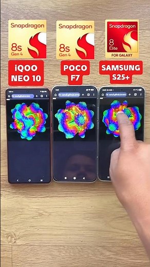 iQOO Neo 10 vs POCO F7 vs S25+ ⚡ GPU Power Test! Snapdragon King? 👑