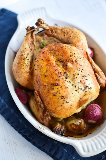 Simple Cast Iron Roast Chicken