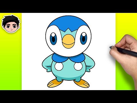 How to Draw PIPLUP from Pokemon | Easy Step-by-Step