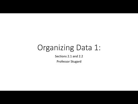 Statistics - Chapter 2: Part 1