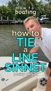 98K views · 695 reactions | How to TIE a LINE SINNET (daisy chain) 3: After you tie your cleat you may have a good 15ft of extra line. To break that length down into about a fourth, you can use this method, also it looks really cool. Sailors use this a lot since they have really long lines and sheets. #howtoboating #howto #boating #boat #line #rope #sheet #knot #tie #captain #daisychain | How to boating | Facebook