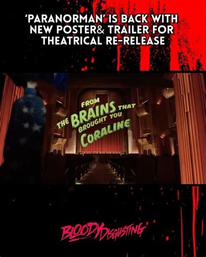 Bloody Disgusting on Instagram: "Laika has issued a new trailer and poster for ParaNorman‘s return to theaters this Halloween season. The 2012 stop-motion animated film will screen in newly remastered 3D and 2D formats October 25-28 via Fathom Entertainment. It will also be released internationally beginning October 23 from Trafalgar Releasing. The film will be accompanied by a new, CG-animated short, ParaNorman: The Thrifting, starring Finn Wolfhard (“Stranger Things”) and Anna Kendrick reprisi