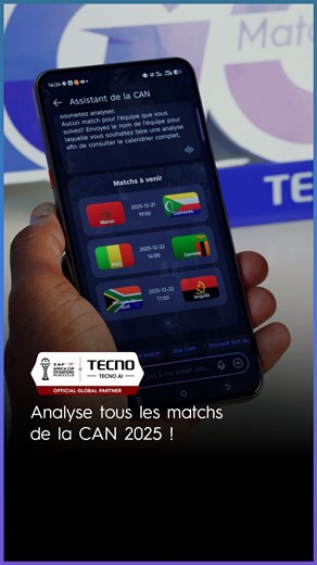Tecno Mobile Côte d' Ivoire on Instagram: "On te montre ici comment utiliser la fonctionnalité "Ella Match Decoder" sur ton smartphone TECNO. #TECNOAI #PowerYourMoment #TECNOAFCON2025 #TotalEnergiesAFCON2025 #EllaMatchDecoder"
