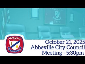October 21, 2025 Abbevile Regular City Council Meeting