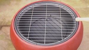 Teamson Home 20.87 in. Round Wood Burning Fire Pit with Faux Concrete Base and Accessories, Red HR17501AC