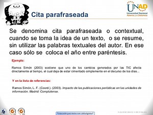 Ejemplos De Citas Parafraseadas Segun Normas Apa