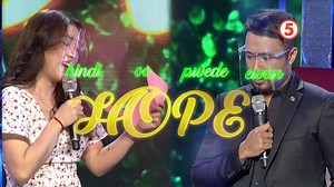 Iba't ibang mukha ng LOVE, iba't ibang storya ng breakup! Sa first ever dating game for ex-couples, may HOPE pa ba sila for a second chance? HOPE Hindi. Oo. Pwede. Ewan. Sa Lunch Out Loud Mon-Sat 12 NN sa TV5! #MayHOPEsaLOL | Brightlight Productions