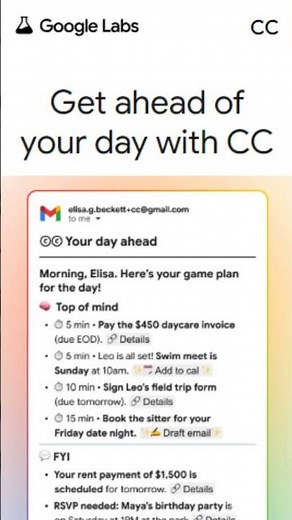 Google's CC: The AI That Plans Your Entire Day