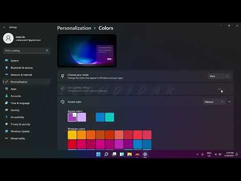 Cara Mengaktifkan Efek Transparant Taskbar di Windows 11