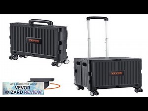VEVOR Foldable Utility Cart 110 lbs Load Capacity Folding Portable Rolling Crate Review