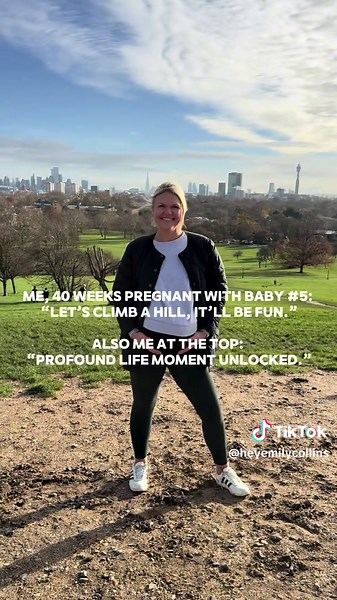 40 weeks pregnant with baby #5 and thought a hill climb was a great idea. Accidentally unlocked main-character energy. Comment “launch” for Launchpad details, our new virtual membership