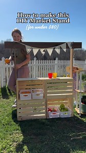 62K views · 1.2K reactions | How to make an easy DIY market stand for your little one to play in! This is great for pouring activities, and you can set it up as a lemonade stand, a bake shop or whatever your little ones into! Have fun! #toddlerlife #momlife #paisleyscorner #toddlers #happy #fun #easy #kidsactivities #diy #farmersmarket #lemonadestand | Lily b Coco - Silly Miss Lily From Paisley's Corner | Facebook