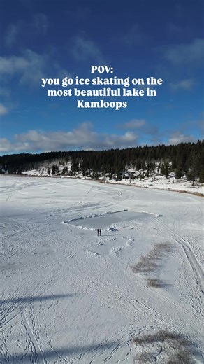 Lac Le Jeune in Kamloops turns into a winter playground when the ice is just right, complete with a rink cleared right on the lake and cozy fire pits nearby to warm up between laps. If you’re looking for an easy winter weekend getaway, you can stay at Lac Le Jeune Resort so you can skate, explore, and end the day fireside without ever leaving the area. Places like this make Kamloops such a fun place to spend the winter! #kamloops #explorebc #britishcolumbia #naturereels #bc