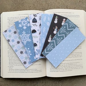 Winter Collection No. 2 | Snow Bookmarks | Winter Bookmarks | Snowflakes | Winter Flowers | Snowmen | Laminated & Double-sided | Bookmark - Etsy
