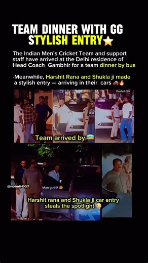 Team India Arrives at Gautam Gambhir’s House 🇮🇳Harshit Rana & Shukla’s Stylish Entry #shortsfeed