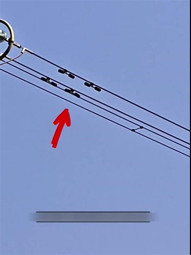 Vibration damper use in hightension line #electric #hightension #information #shorts