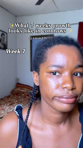 What 7 weeks growth looks like in cornrows 😮 #hairgrowthjourney