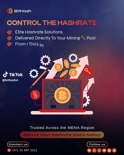 CONTROL THE HASHRATE. ⚡ BitHash delivers elite, tailored Hashrate Solutions for investors who refuse inefficiency and demand scale, certainty, and results. From 1 Terahash (TH/s) to 100 Exahash (EH/s ), BitHash deploys hashrate at any level, instantly and professionally, delivered directly to your pool. 🔒 Flexible Contracts: Daily | Monthly | Yearly 🏦 Built for: Sole Investors and Institutional Investors ⚙️ Zero Operational Burden: No hardware. No maintenance. No downtime. Just pure hashrate.