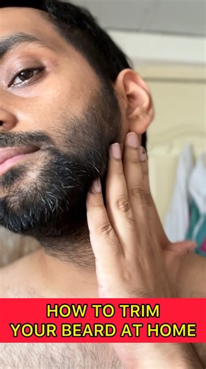 TRIM YOUR BEARD AT HOME - Step By Step Guide | 1 Week Beard Growth #beard #ashortaday #ytshorts