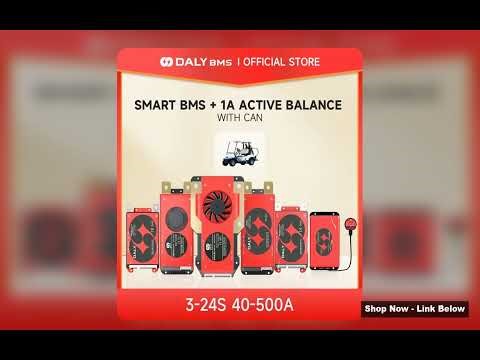 Daly Smart BMS with 1A Active Balancer LFP 4S 12V 8S 24V 16S 48V Liion 3S 7s 10s 13s 14S 12V 24V 36V