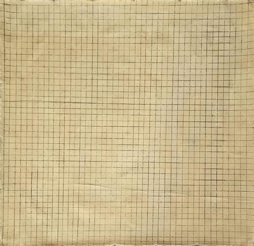 Agnes Martin Signed Vintage Painting Minimalist Abstract American Art - Etsy