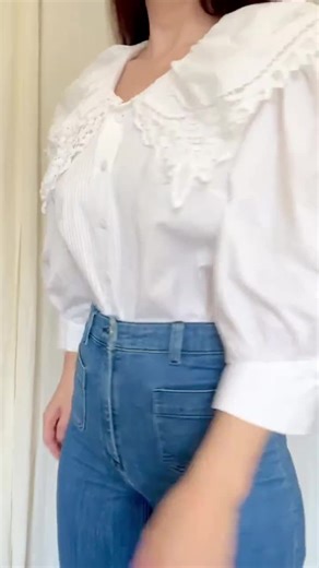 Vintage White Floral Gothic Blouse, 70's Victorian Prairie Lace Shirt, Huge Collar, Ethereal - Etsy