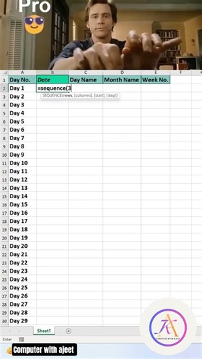 Excel Noob vs Pro: Date Trick! ⚡️ #excel