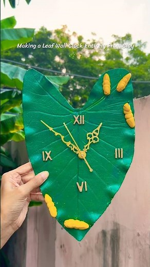I Made a WALL CLOCK from CLAY?! 😳🌿 | Fevicryl Mould It #yt #claycraft #diy #walldecor #clock #art