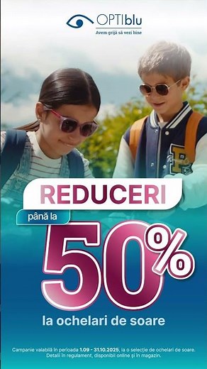 Până la -50% la ochelarii de soare